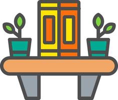 Bookshelf Vector Icon