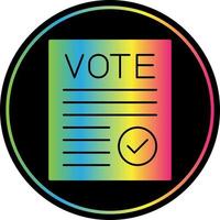 diseño de icono de vector verificado de voto