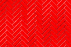 Red herringbone subway tile seamless pattern. Stone or ceramic brick metro wall background. Kitchen backsplash or bathroom wall or floor surface vector