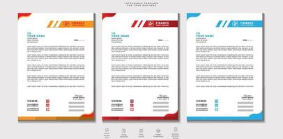 Professional Letterhead Template for your Business. Very Easy To customize for every file. vector