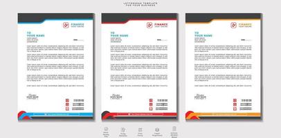 Professional Letterhead Template for your Business. Very Easy To customize for every file. vector