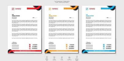 Professional Letterhead Template for your Business. Very Easy To customize for every file. vector