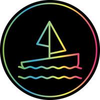 Sailing Boat Vector Icon Design