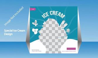 Delicious Ice cream design template vector