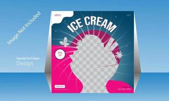 Delicious Ice cream design template vector