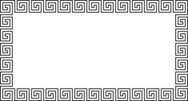 continuous line Greek frame with copy space for your text or design vector