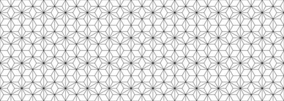 line Asian asanoha seamless pattern vector