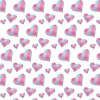 Repeating pattern of gradient hearts vector