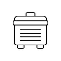 rice cooker icon. outline icon vector