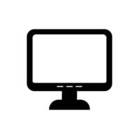 icono de monitor. icono solido vector