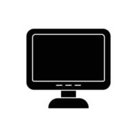 monitor icon. solid icon vector