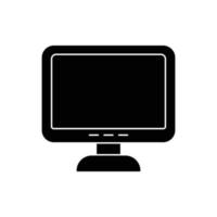 icono de monitor. icono solido vector