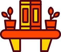 Bookshelf Vector Icon