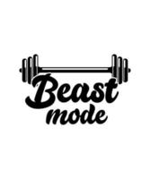 Beast mode fitness tshirt design vector