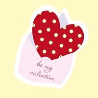 envelope sticker with heart vector