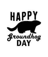 groundhog day illustration vector