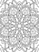 Seamless floral pattern coloring page book for adults vector