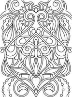Abstract seamless pattern coloring page book vector