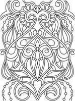 Abstract seamless pattern coloring page book vector