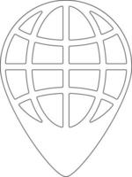 Earth globe location icon. vector