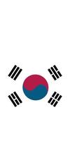 signo de libertad de las banderas de corea. vector
