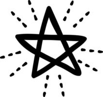 A star with rays is an esoteric element. vector