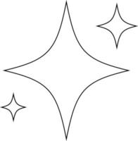 Star outline in black. vector