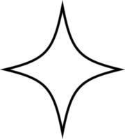 Star outline in black. vector