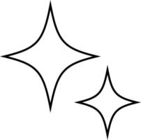 Star outline in black. vector