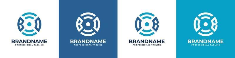 Letter BD or DB Global Technology Monogram Logo, suitable for any business with BD or DB initials. vector