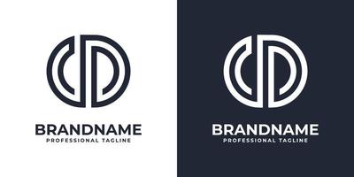 Simple CD Monogram Logo, suitable for any business with CD or DC initial. vector