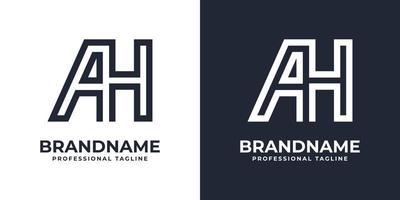 Simple AH Monogram Logo, suitable for any business with AH or HA initial. vector