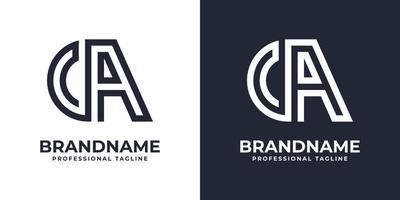 Simple CA Monogram Logo, suitable for any business with CA or AC initial. vector