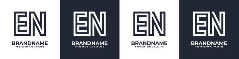 Simple EN Monogram Logo, suitable for any business with EN or NE initial. vector