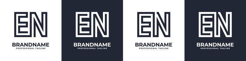 Simple EN Monogram Logo, suitable for any business with EN or NE initial. vector