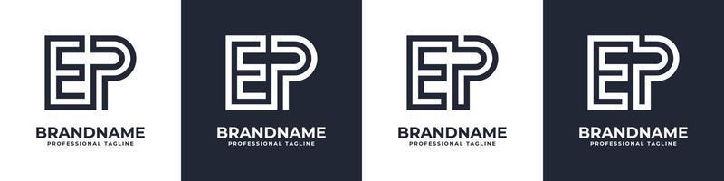 Simple EP Monogram Logo, suitable for any business with EP or PE initial. vector