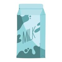 leche fresca en caja vector