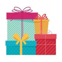 gifts boxes presents vector