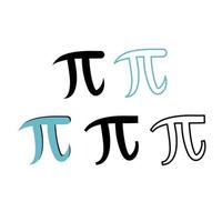 Set Of Pi Symbol Illustration vector