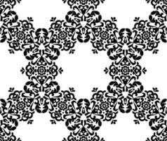 Black in damask style on white background. Nature background vector. Old vintage vector pattern. Vector seamless pattern. Background, wallpaper, wrapping paper. Vintage, retro design.