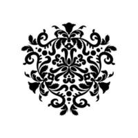 mandala de adorno circular. adorno circular decorativo aislado en un fondo blanco. en blanco y negro. patrón oriental. para estarcido, tatuaje, marquetería, corte por láser e impresiones. vector
