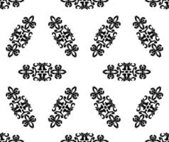 Vintage Oriental Ornament Seamless Pattern. Black and White. Minimal design. Decorative texture. For fabric, wallpaper, venetian pattern,textile, packaging. vector