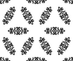 Vintage Oriental Ornament Seamless Pattern. Black and White. Minimal design. Decorative texture. For fabric, wallpaper, venetian pattern,textile, packaging. vector