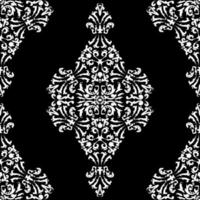 Rhombus Damask Seamless Vector Pattern. Black and White. Decorative texture. Mehndi patterns. For fabric, wallpaper, venetian pattern,textile, packaging.