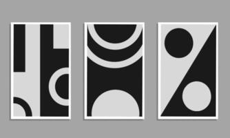 Memphis abstract design set in black and white is suitable for wall art, covers, and others vector