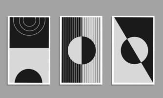 Memphis abstract design set in black and white is suitable for wall art, covers, and others vector