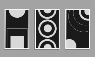 Memphis abstract design set in black and white is suitable for wall art, covers, and others vector