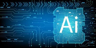 Computer chip Electronic circuit board with AI vector for technology and finance concept and education for future