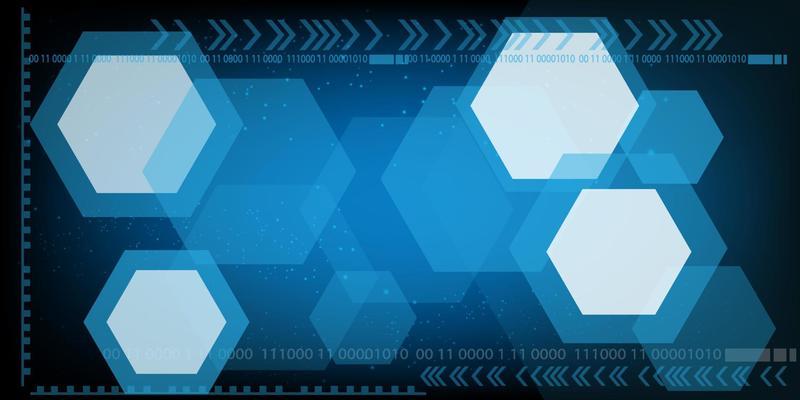 Hexagon science security Electronic for safety with  hologram vector concept for future technology element background business screen