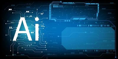 Computer chip Electronic circuit board with AI vector for technology and finance concept and education for future